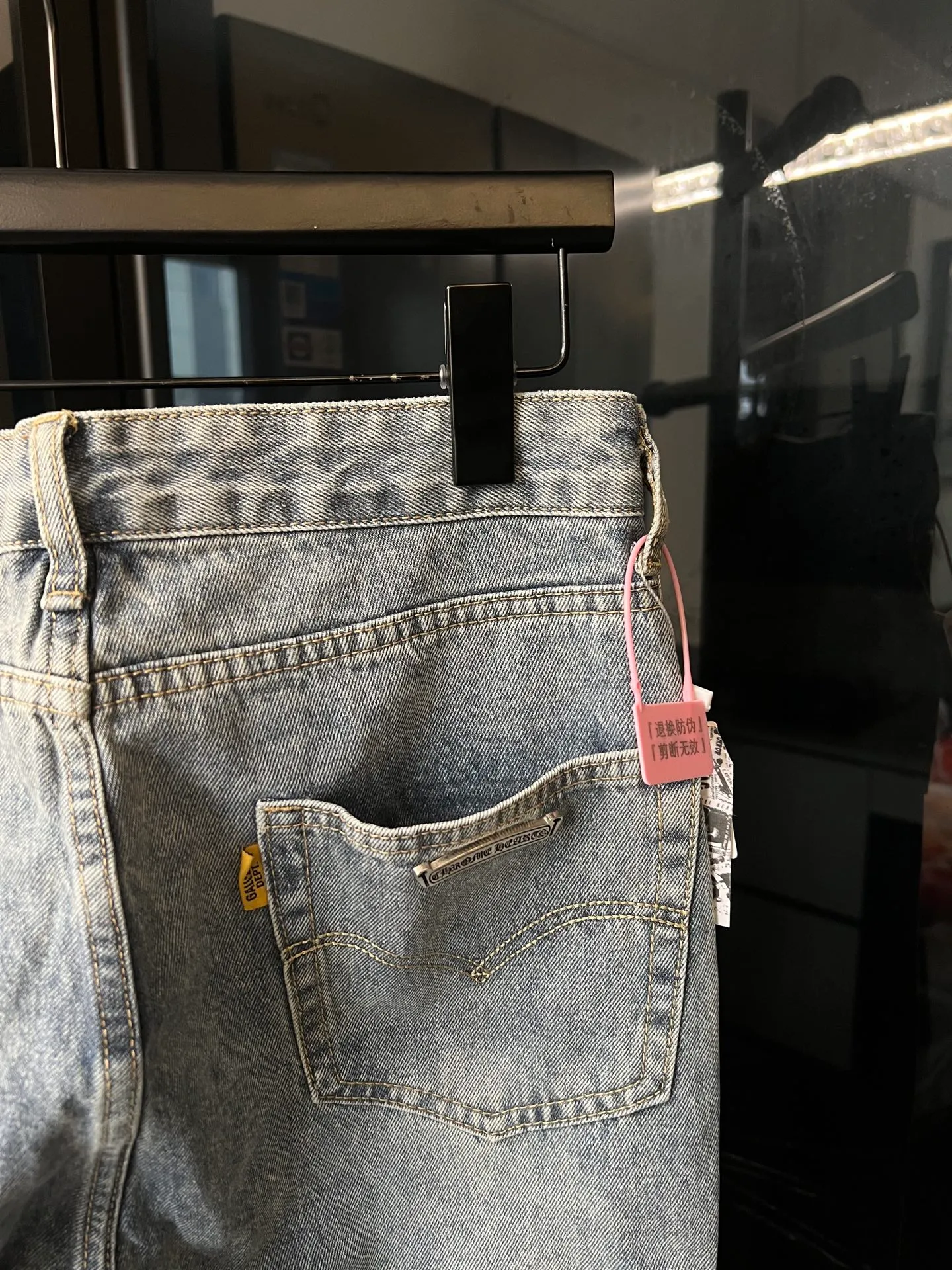 P280 [Next day] Chrome Hearts 25Ss cH Crow stitched cross patch leather heavy duty jeans (blue) Size: 28 30 32 34 36 (corresponding to s-xxl) Detailed sizes can be found in Figure 9